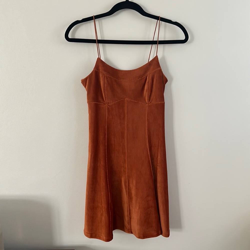 Rust mini dress